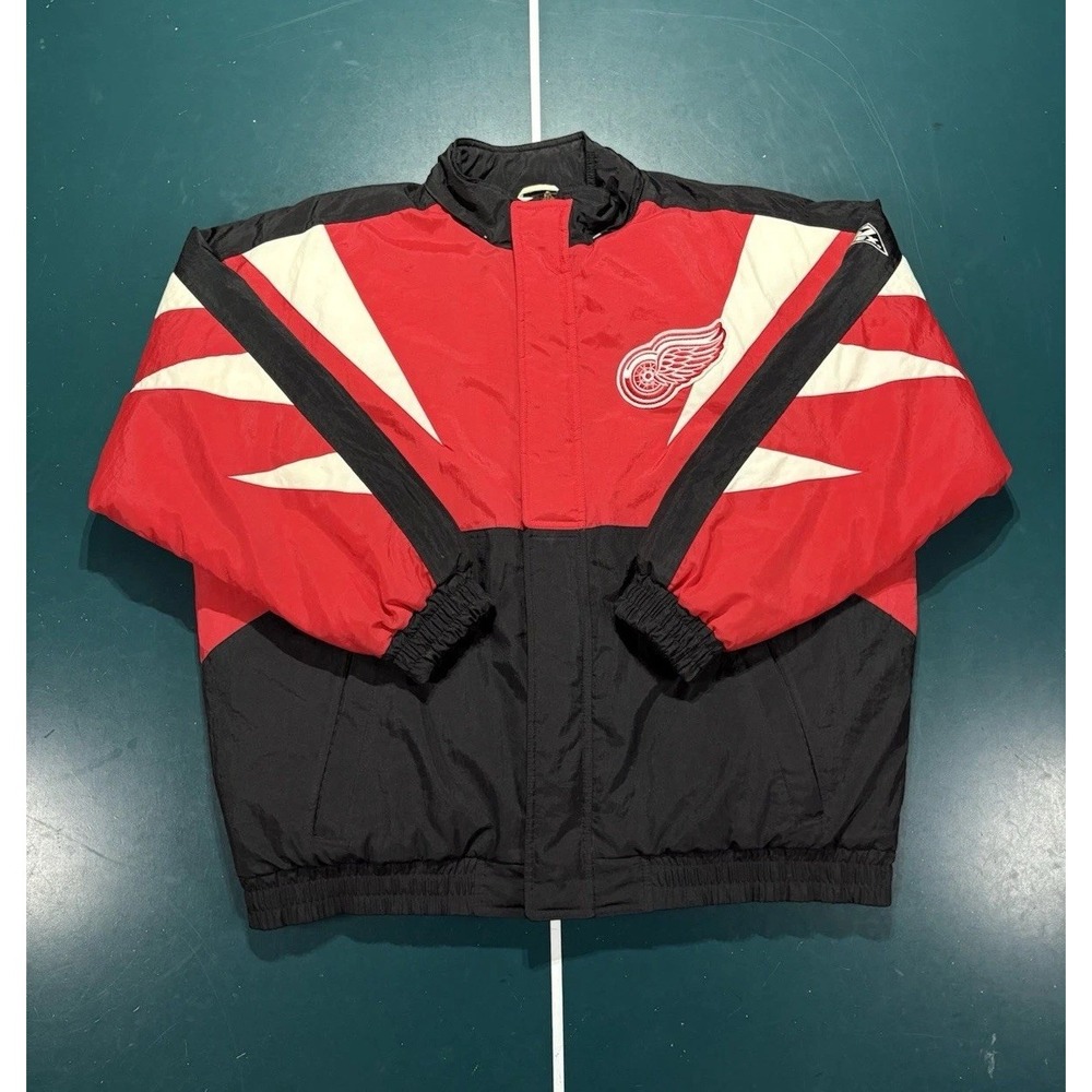 Vintage Detroit Red Wings Apex One Puffer Jacket Men's XL Quilted NHL Hockey 90s